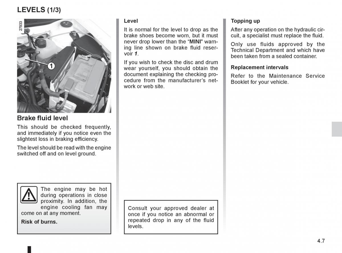 Dacia Sandero I 1 owners manual / page 109