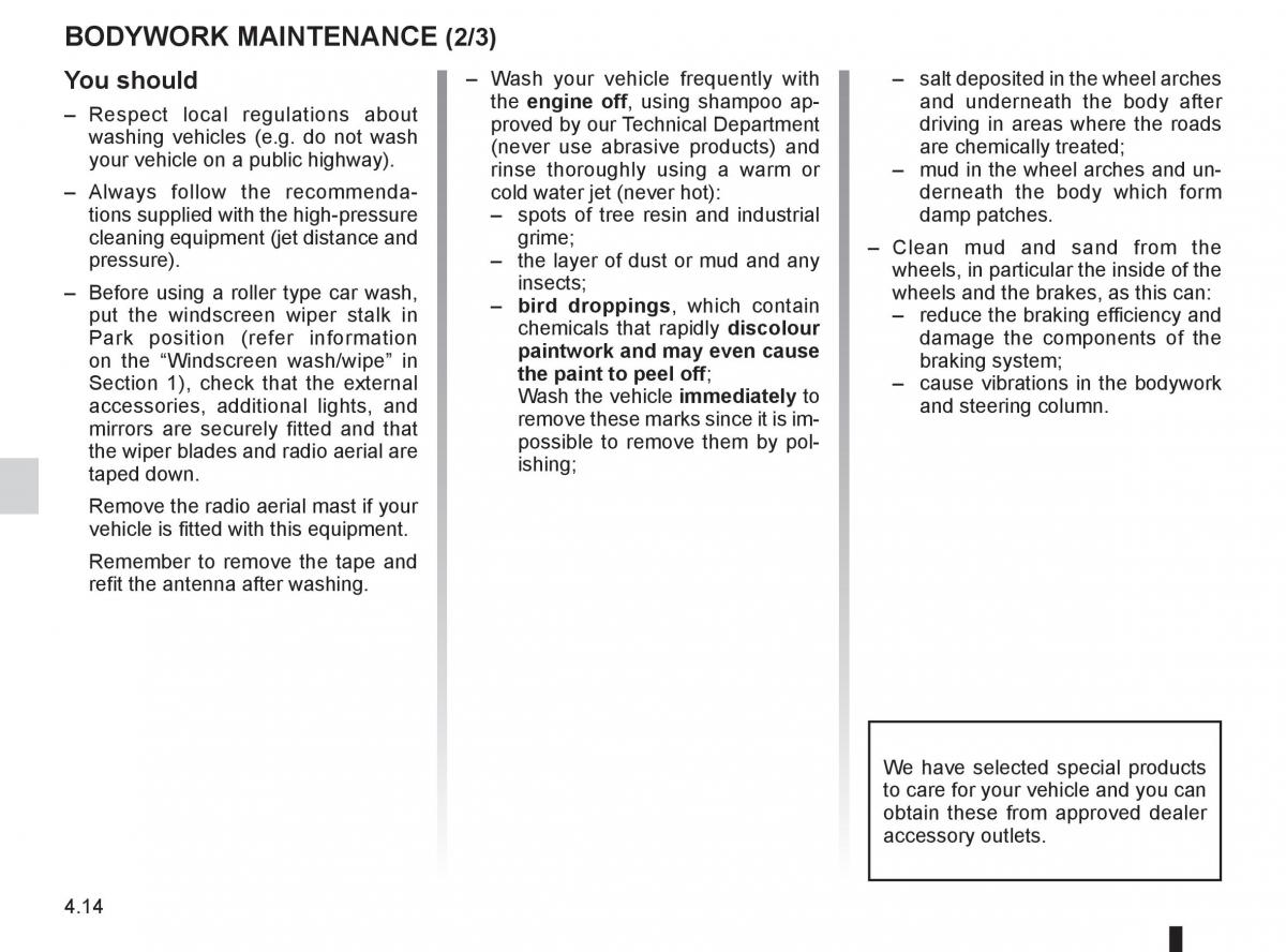 Dacia Sandero I 1 owners manual / page 116