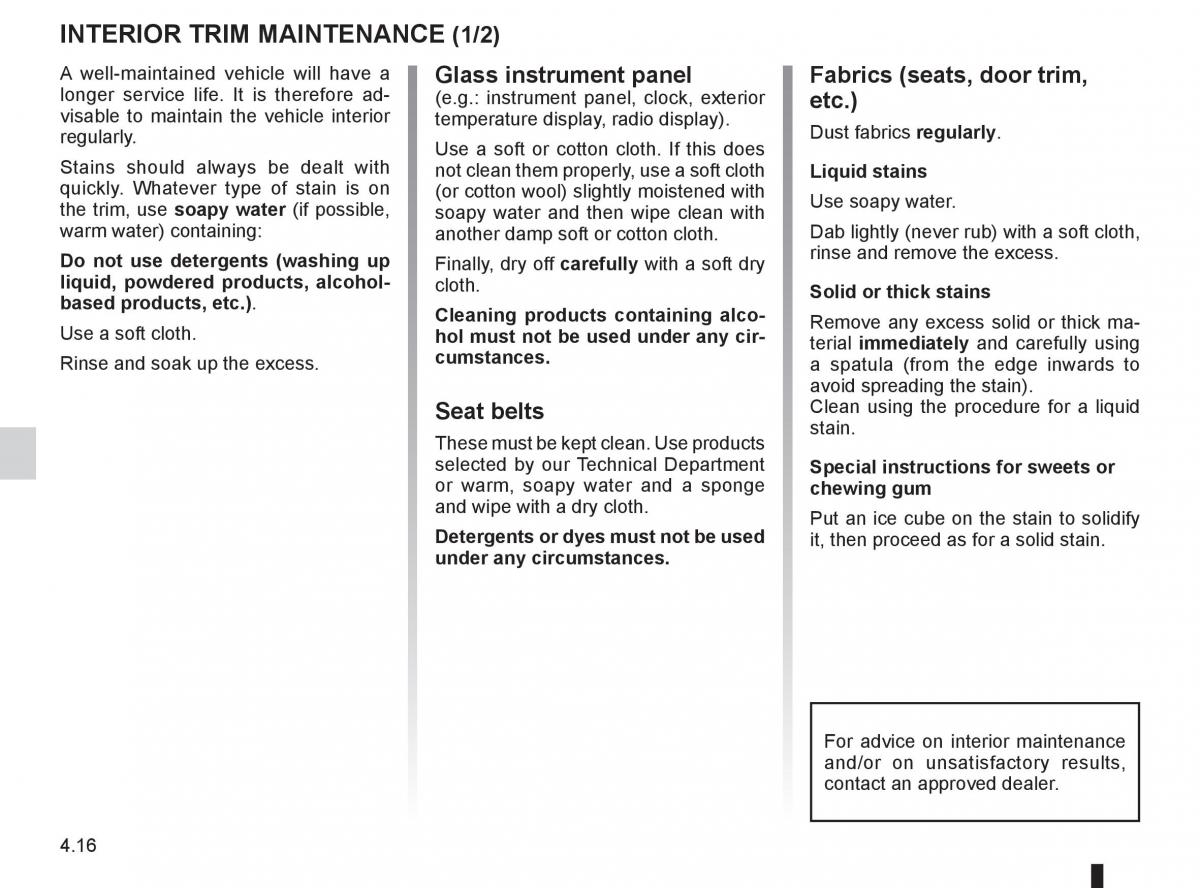 Dacia Sandero I 1 owners manual / page 118