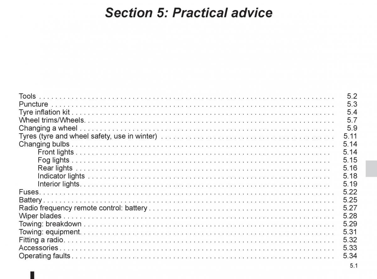 Dacia Sandero I 1 owners manual / page 121