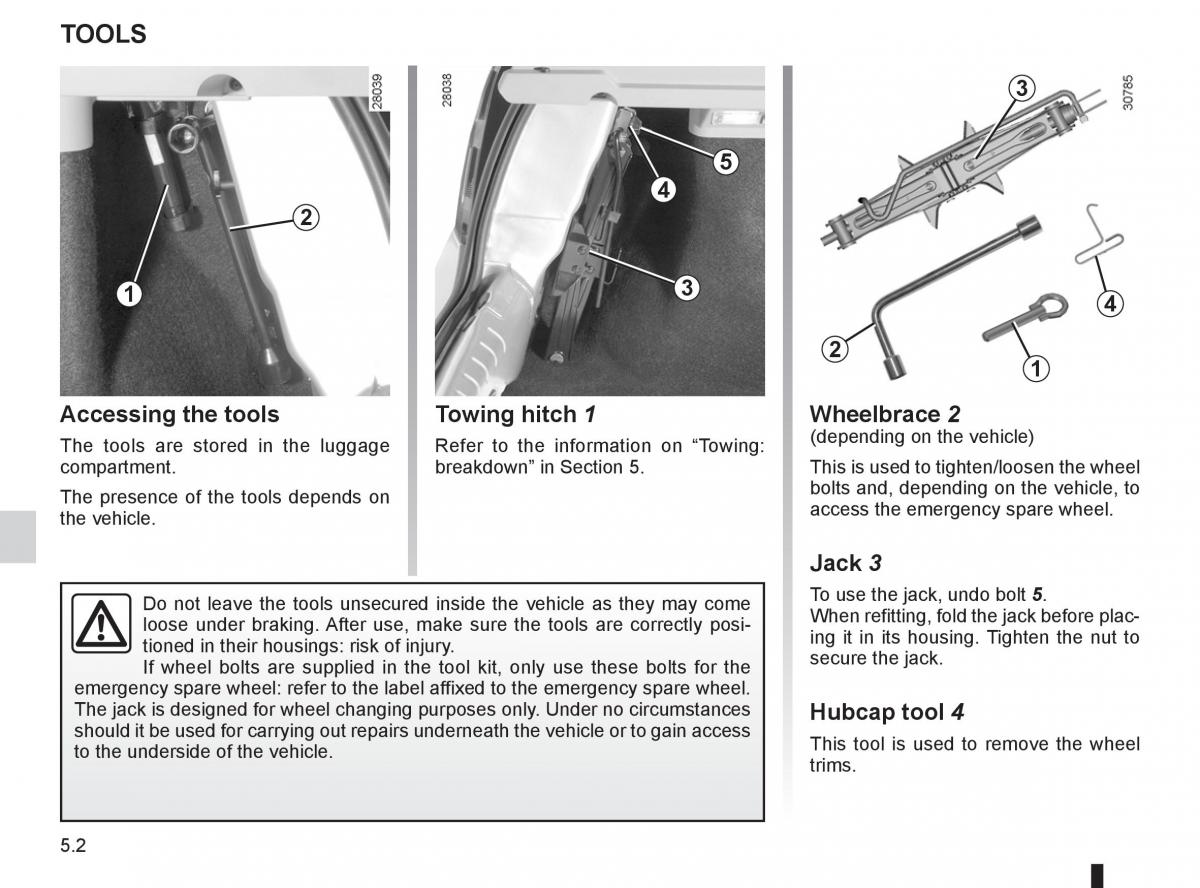 Dacia Sandero I 1 owners manual / page 122