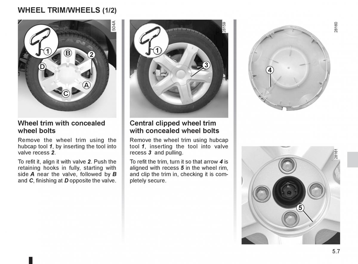 Dacia Sandero I 1 owners manual / page 127