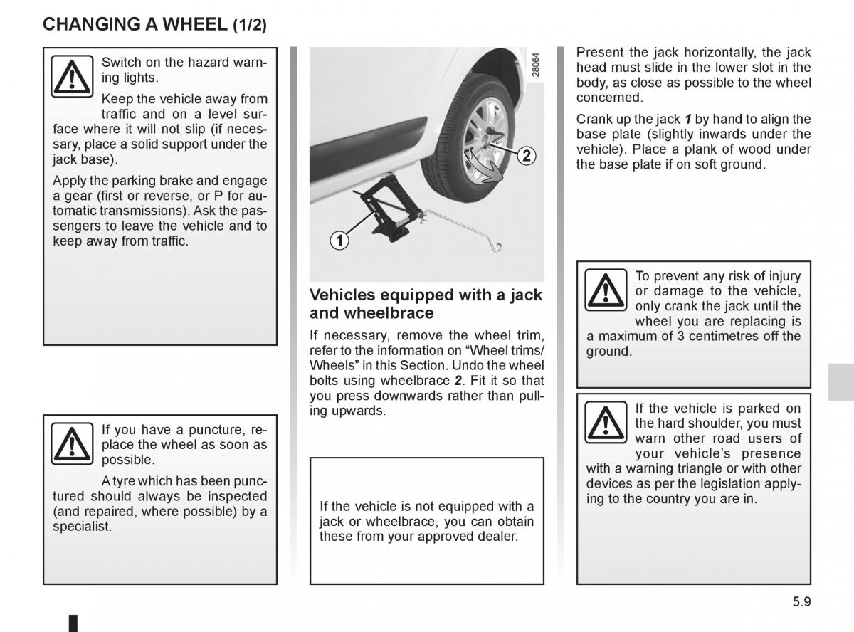 Dacia Sandero I 1 owners manual / page 129