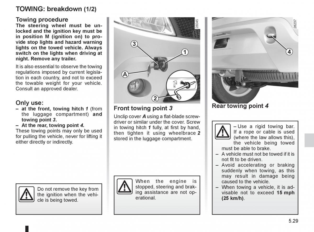 Dacia Sandero I 1 owners manual / page 149