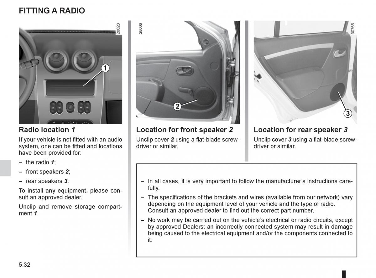 Dacia Sandero I 1 owners manual / page 152