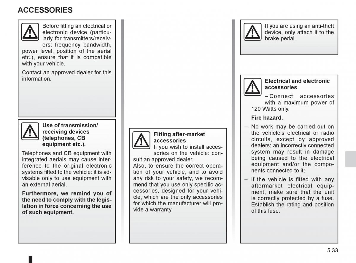 Dacia Sandero I 1 owners manual / page 153