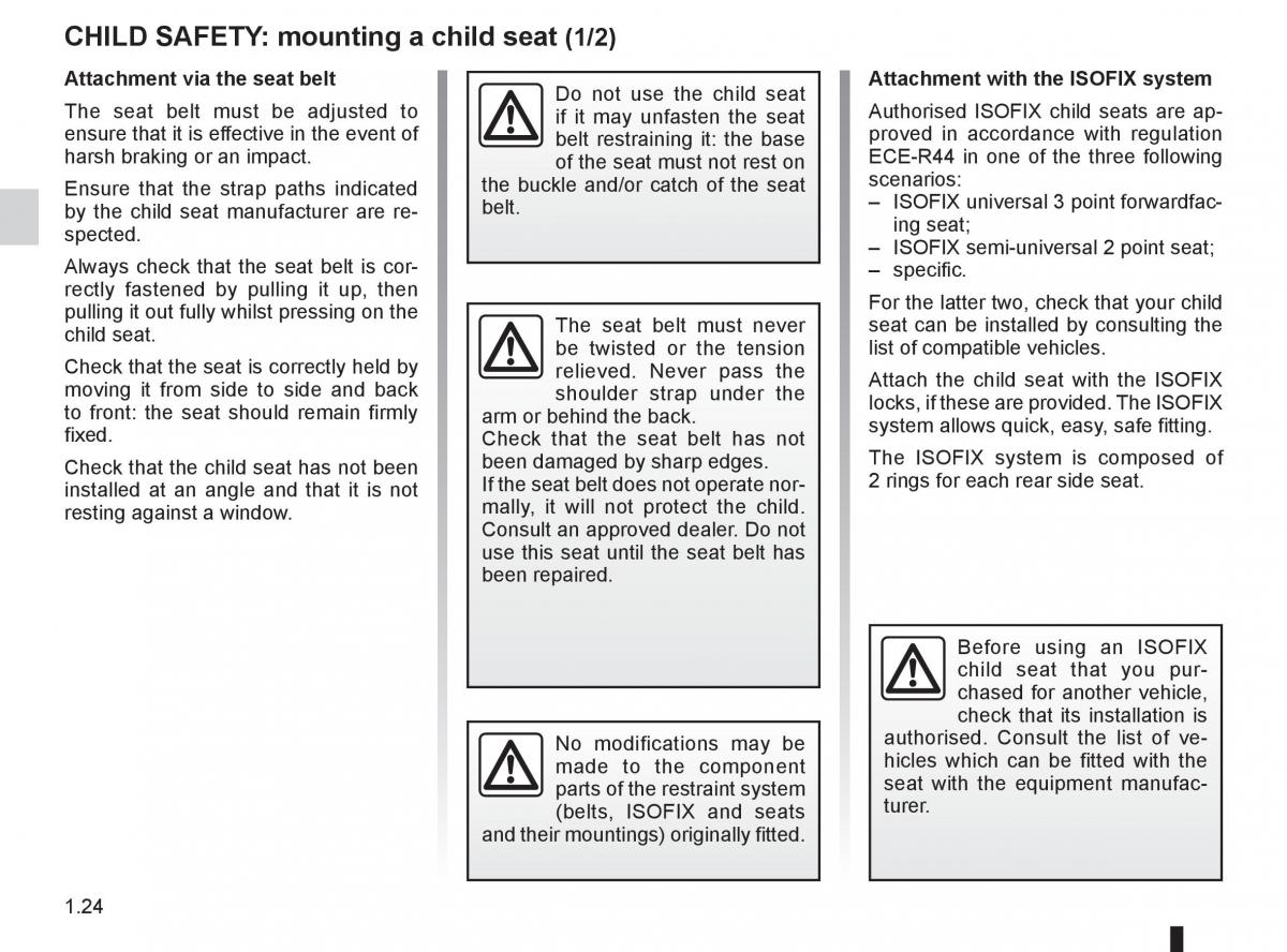 Dacia Sandero I 1 owners manual / page 30