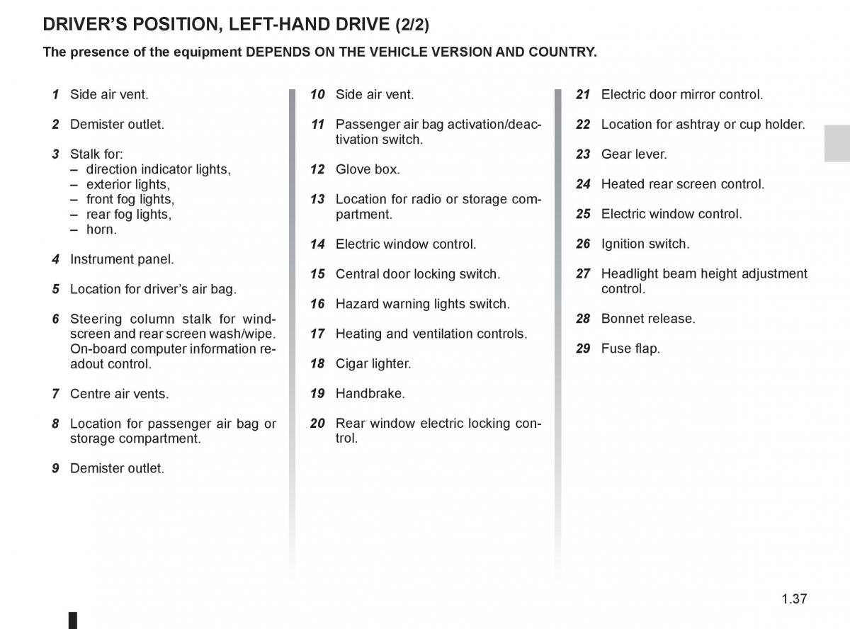 Dacia Sandero I 1 owners manual / page 43