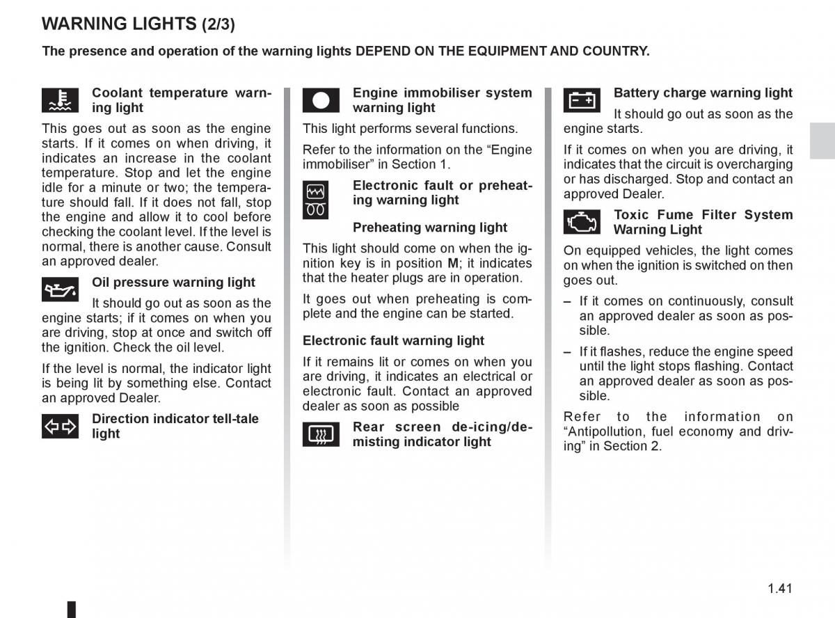 Dacia Sandero I 1 owners manual / page 47