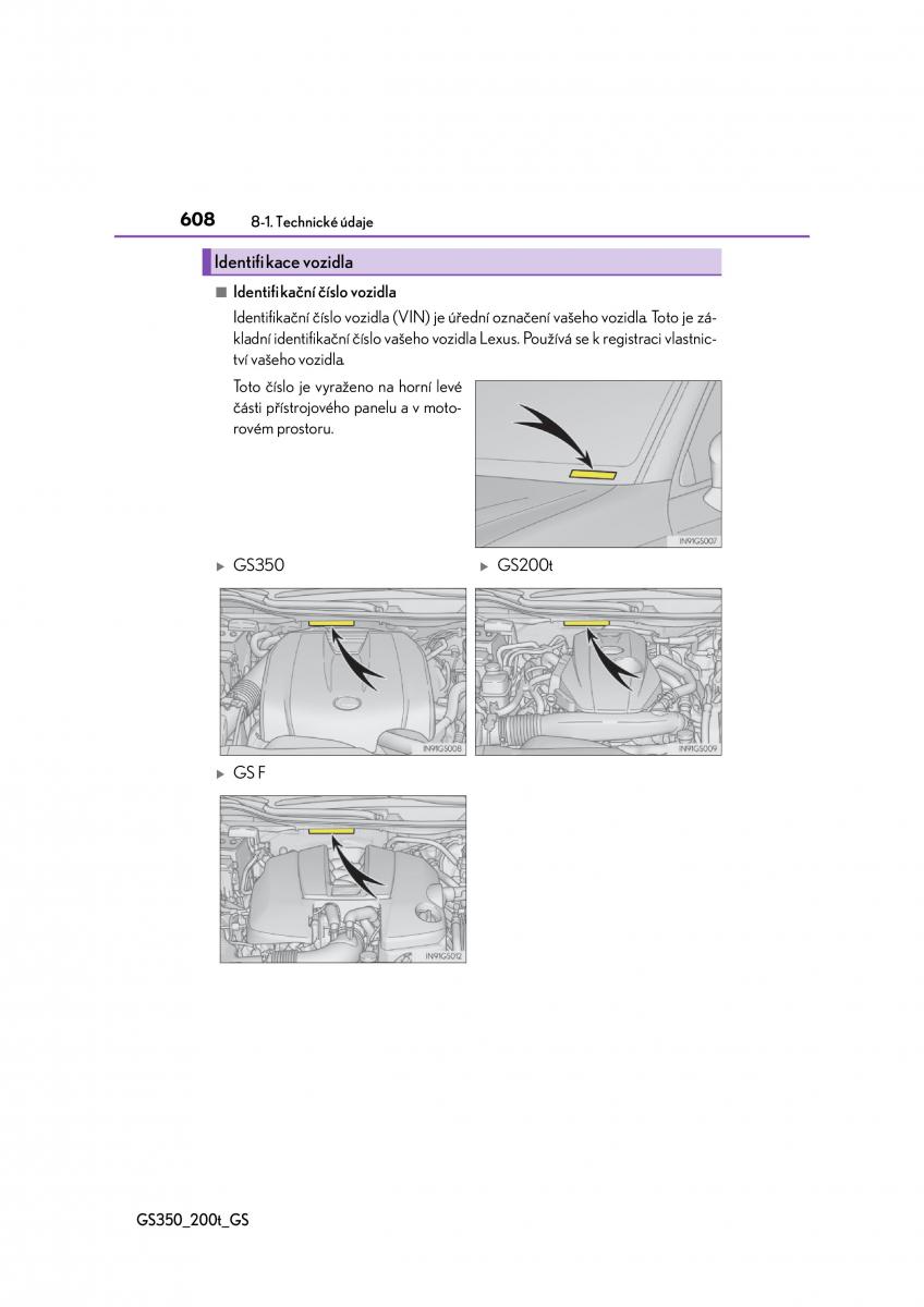 Lexus GS F IV 4 navod k obsludze / page 608