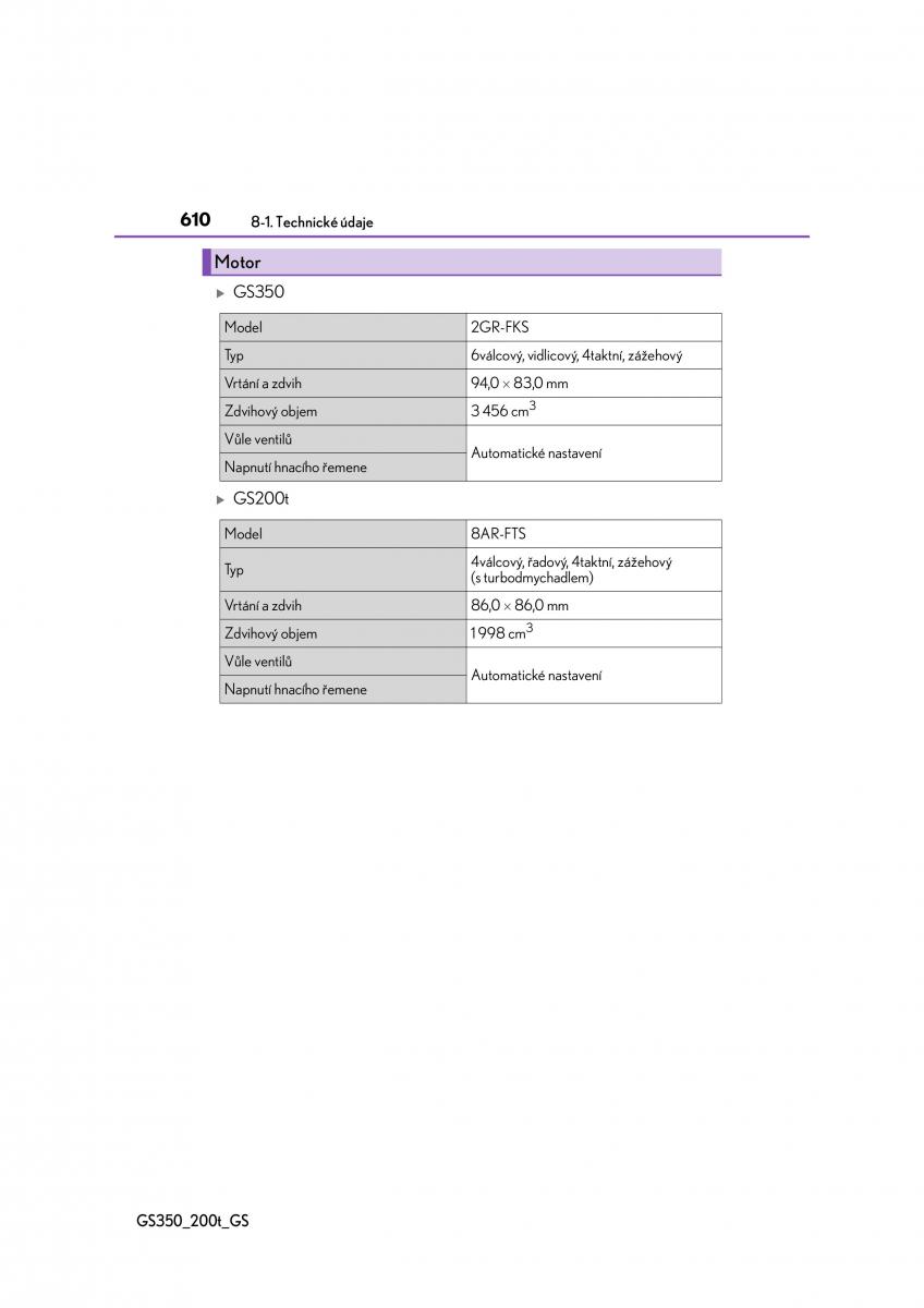 Lexus GS F IV 4 navod k obsludze / page 610