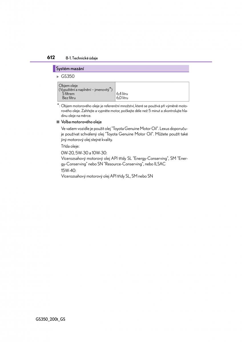 Lexus GS F IV 4 navod k obsludze / page 612