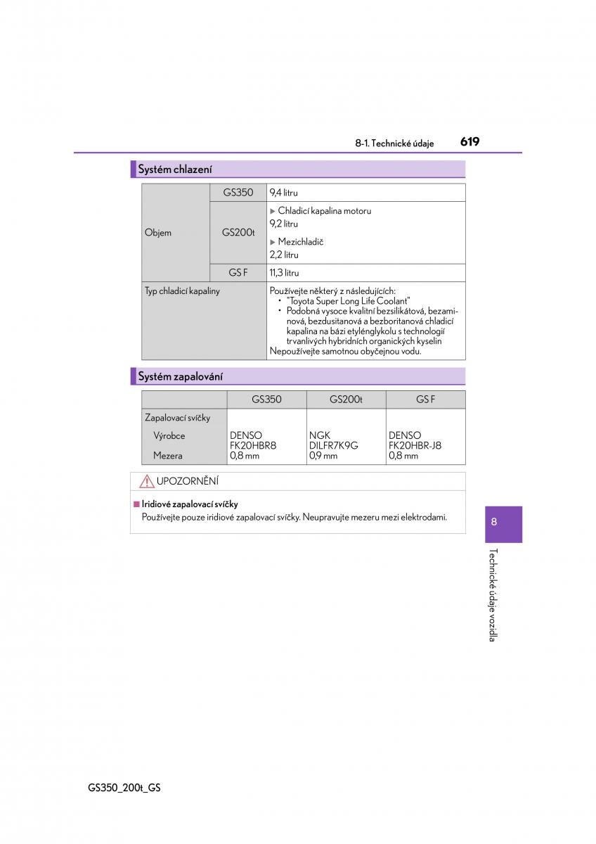 Lexus GS F IV 4 navod k obsludze / page 619