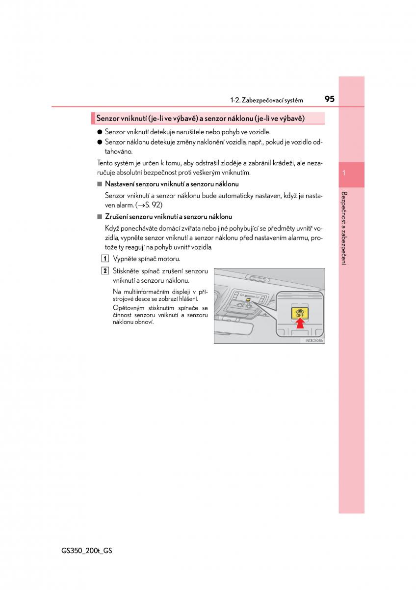 Lexus GS F IV 4 navod k obsludze / page 95