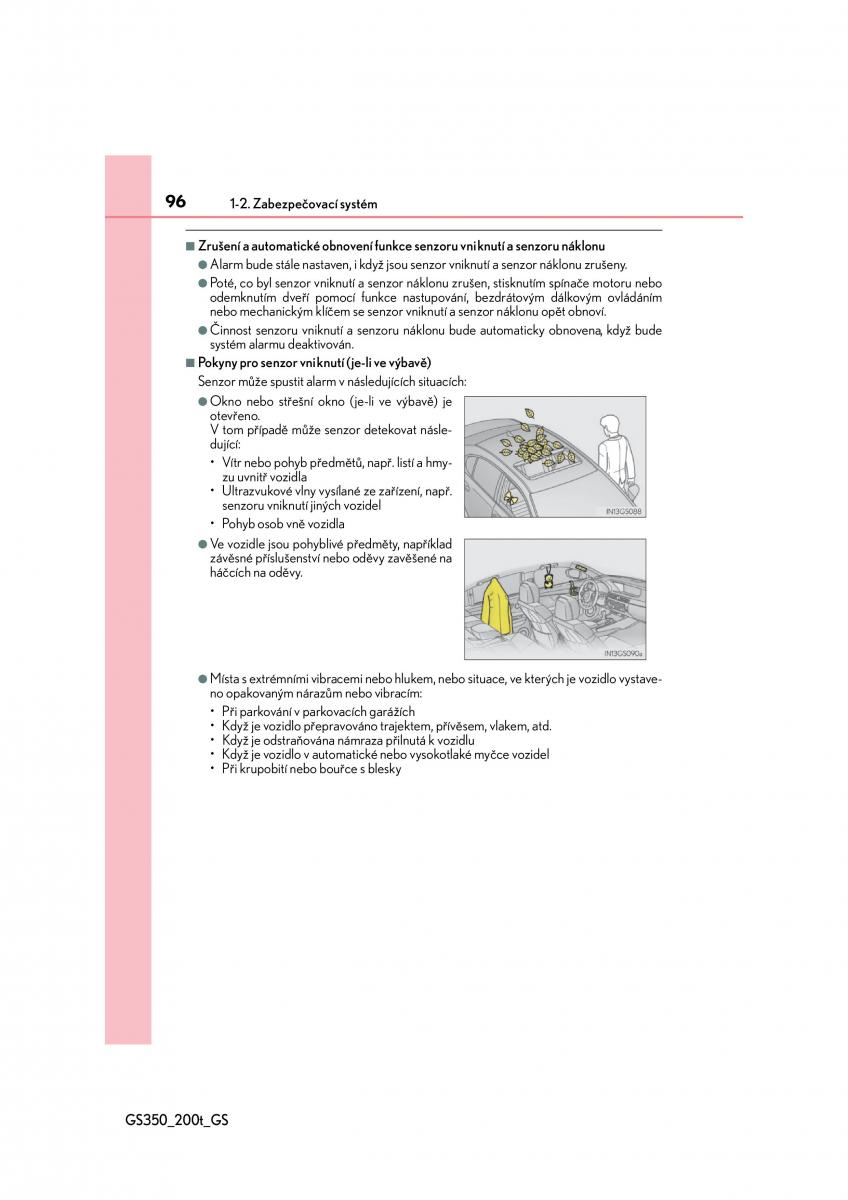 Lexus GS F IV 4 navod k obsludze / page 96