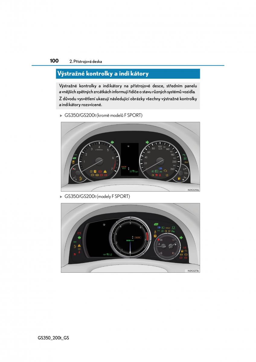 Lexus GS F IV 4 navod k obsludze / page 100