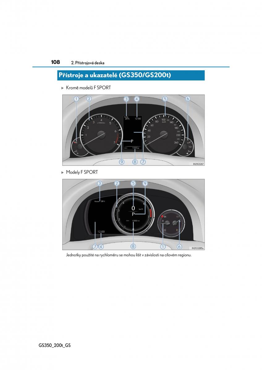 Lexus GS F IV 4 navod k obsludze / page 108