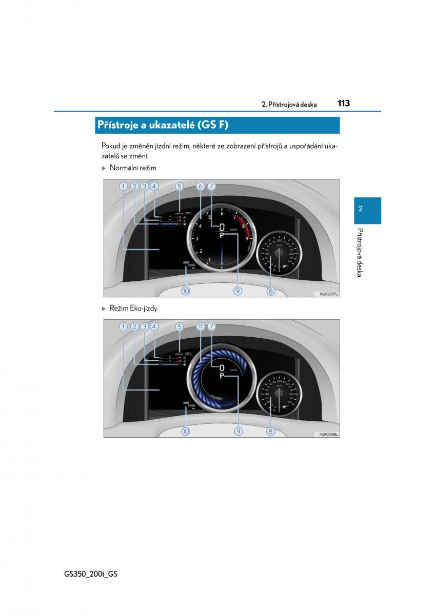 Lexus GS F IV 4 navod k obsludze / page 113