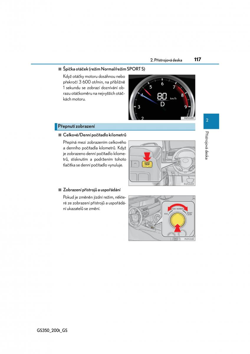 Lexus GS F IV 4 navod k obsludze / page 117