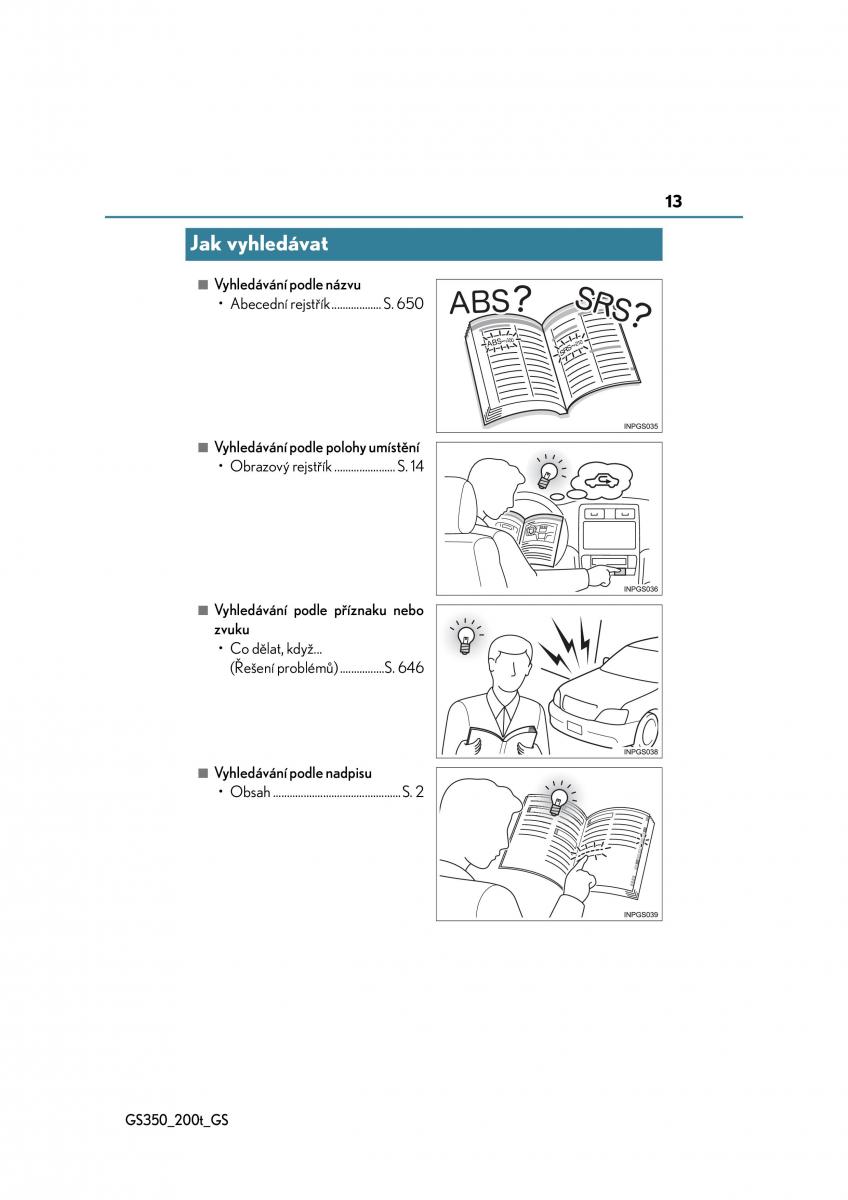 Lexus GS F IV 4 navod k obsludze / page 13