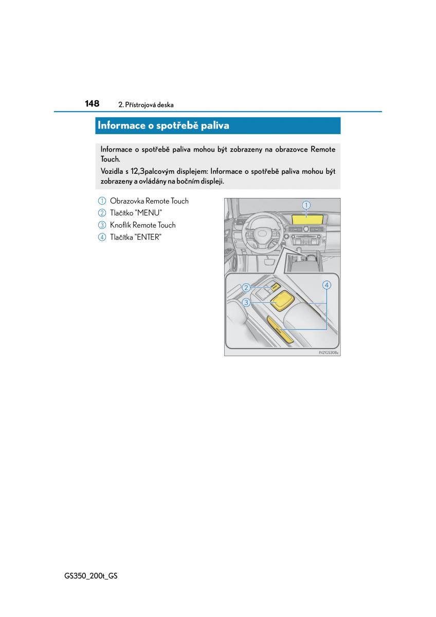 Lexus GS F IV 4 navod k obsludze / page 148