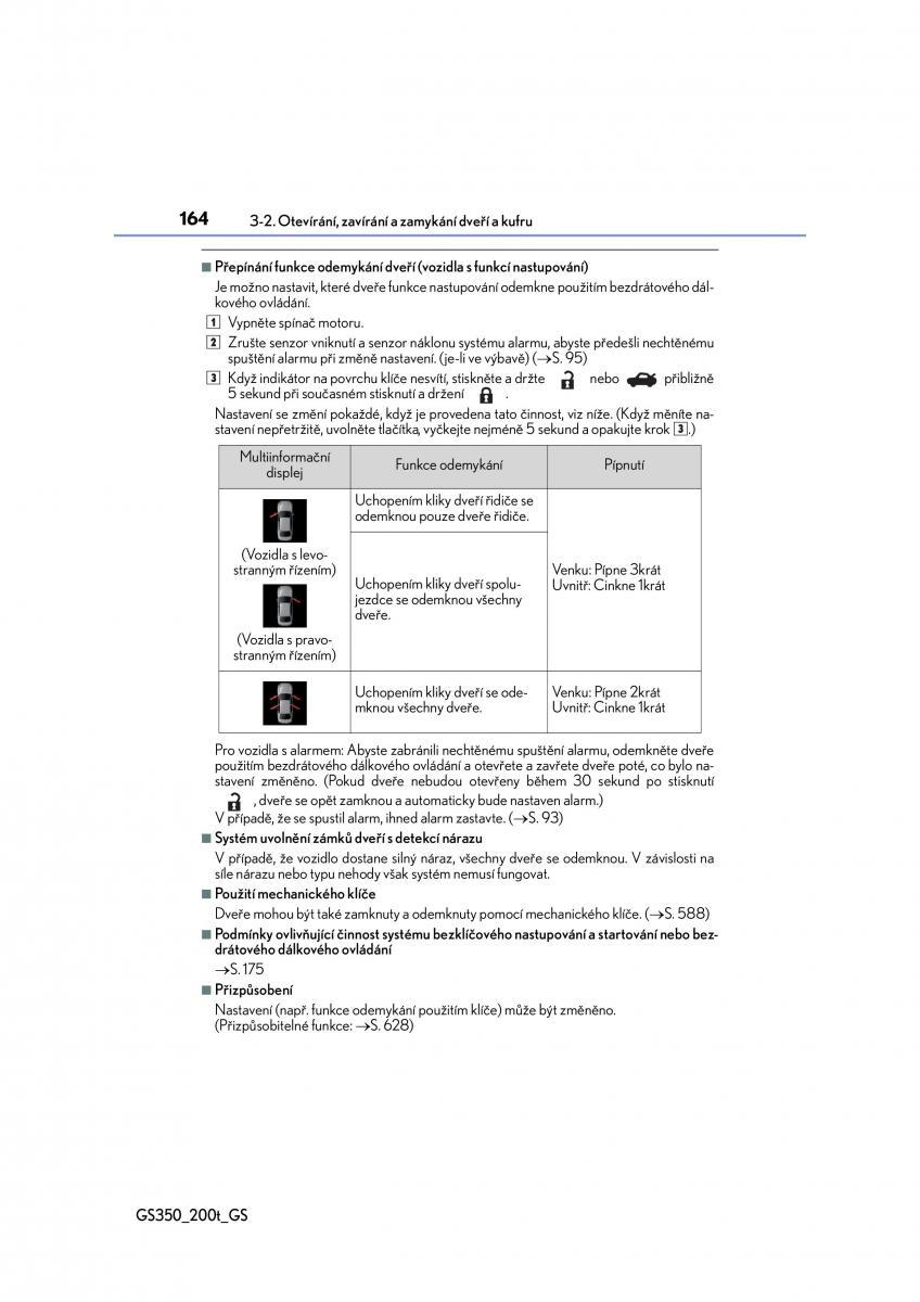 Lexus GS F IV 4 navod k obsludze / page 164