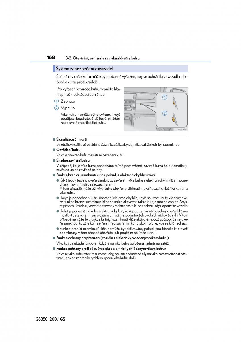 Lexus GS F IV 4 navod k obsludze / page 168