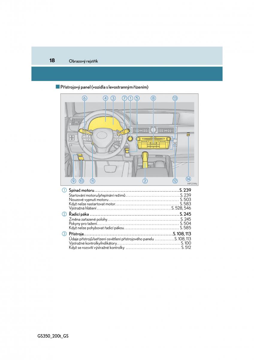 Lexus GS F IV 4 navod k obsludze / page 18