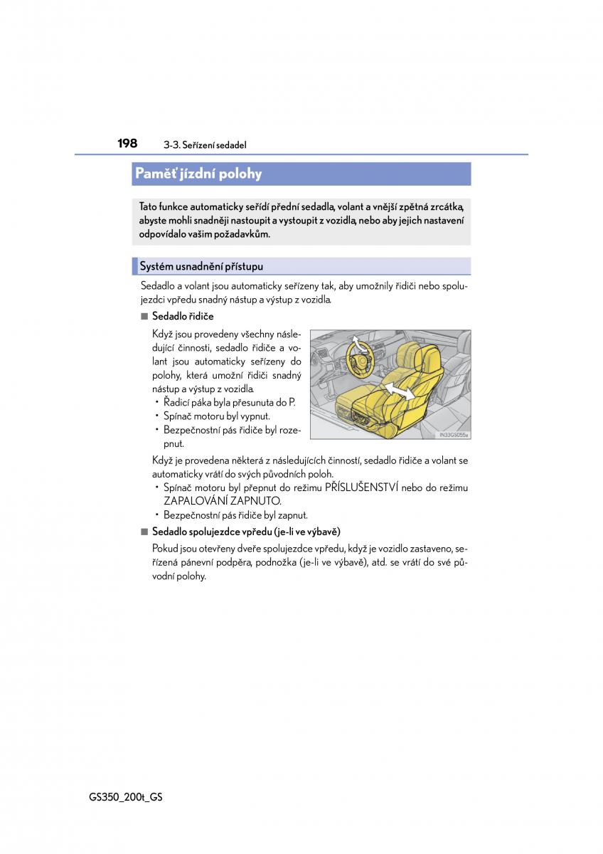 Lexus GS F IV 4 navod k obsludze / page 198