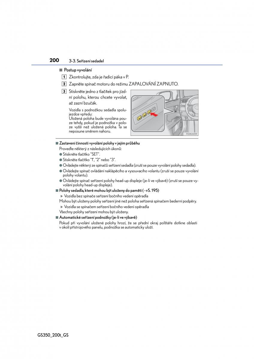 Lexus GS F IV 4 navod k obsludze / page 200