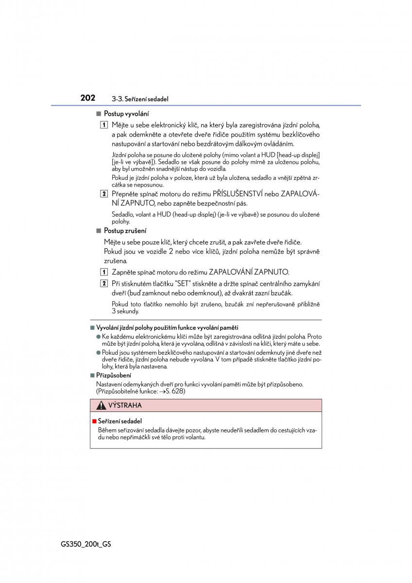 Lexus GS F IV 4 navod k obsludze / page 202