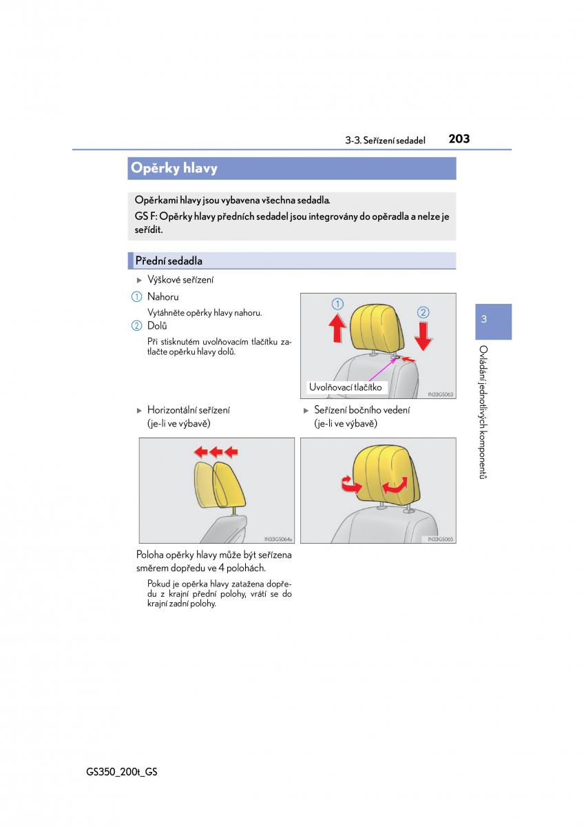 Lexus GS F IV 4 navod k obsludze / page 203