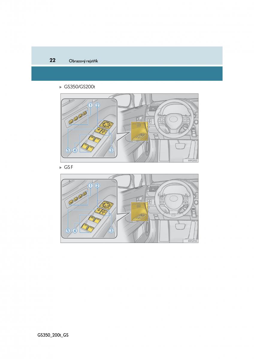 Lexus GS F IV 4 navod k obsludze / page 22