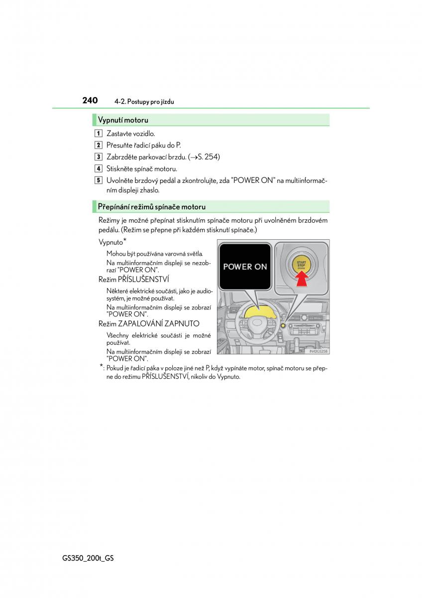 Lexus GS F IV 4 navod k obsludze / page 240