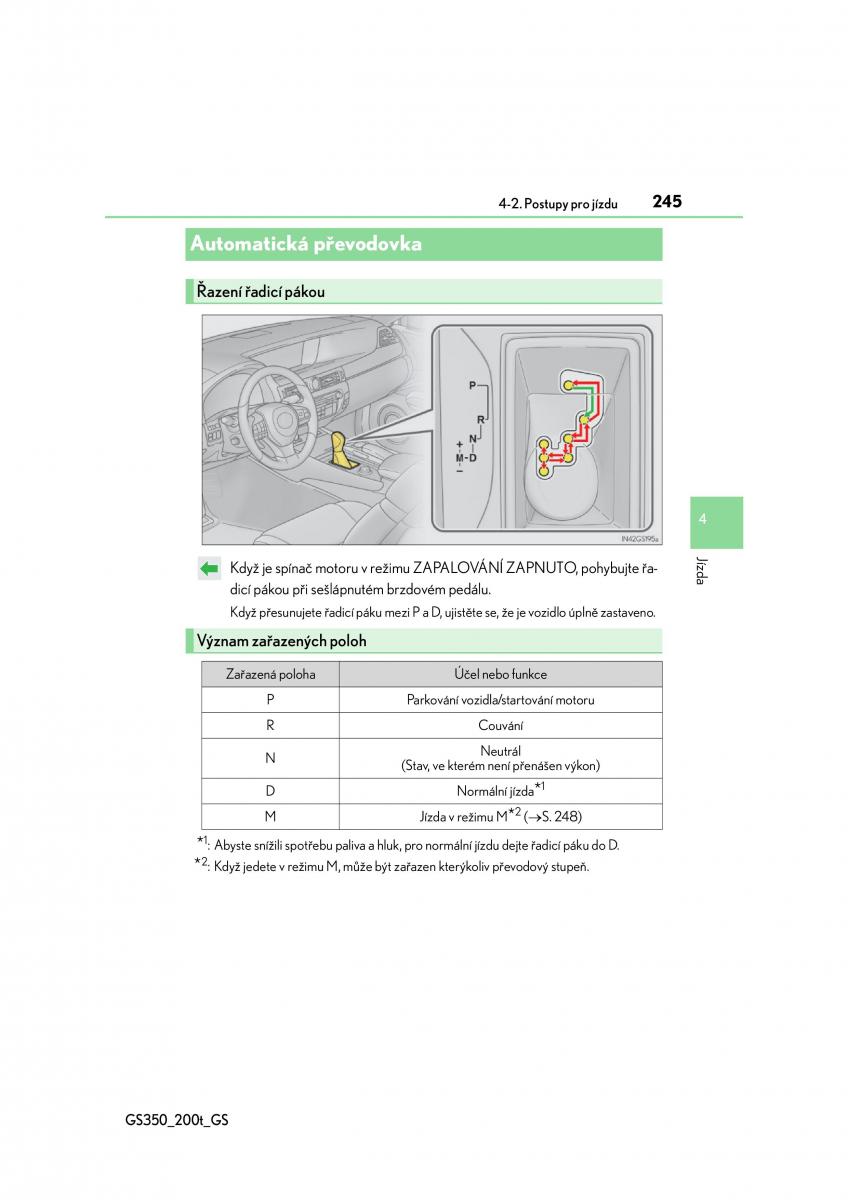 Lexus GS F IV 4 navod k obsludze / page 245