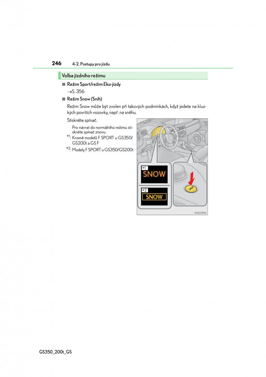 Lexus GS F IV 4 navod k obsludze / page 246