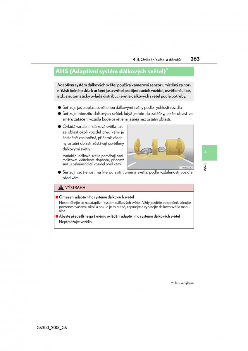 Lexus GS F IV 4 navod k obsludze / page 263