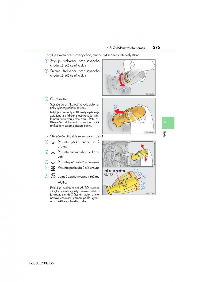 Lexus GS F IV 4 navod k obsludze / page 275