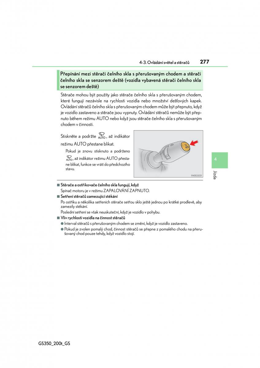 Lexus GS F IV 4 navod k obsludze / page 277
