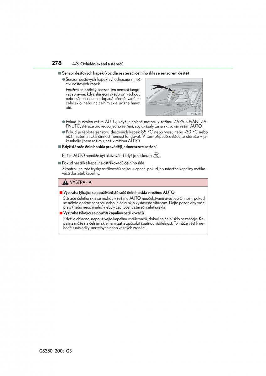 Lexus GS F IV 4 navod k obsludze / page 278