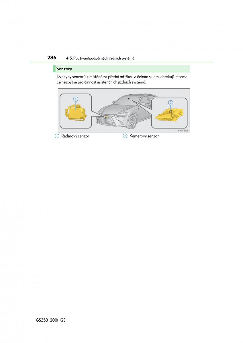 Lexus GS F IV 4 navod k obsludze / page 286