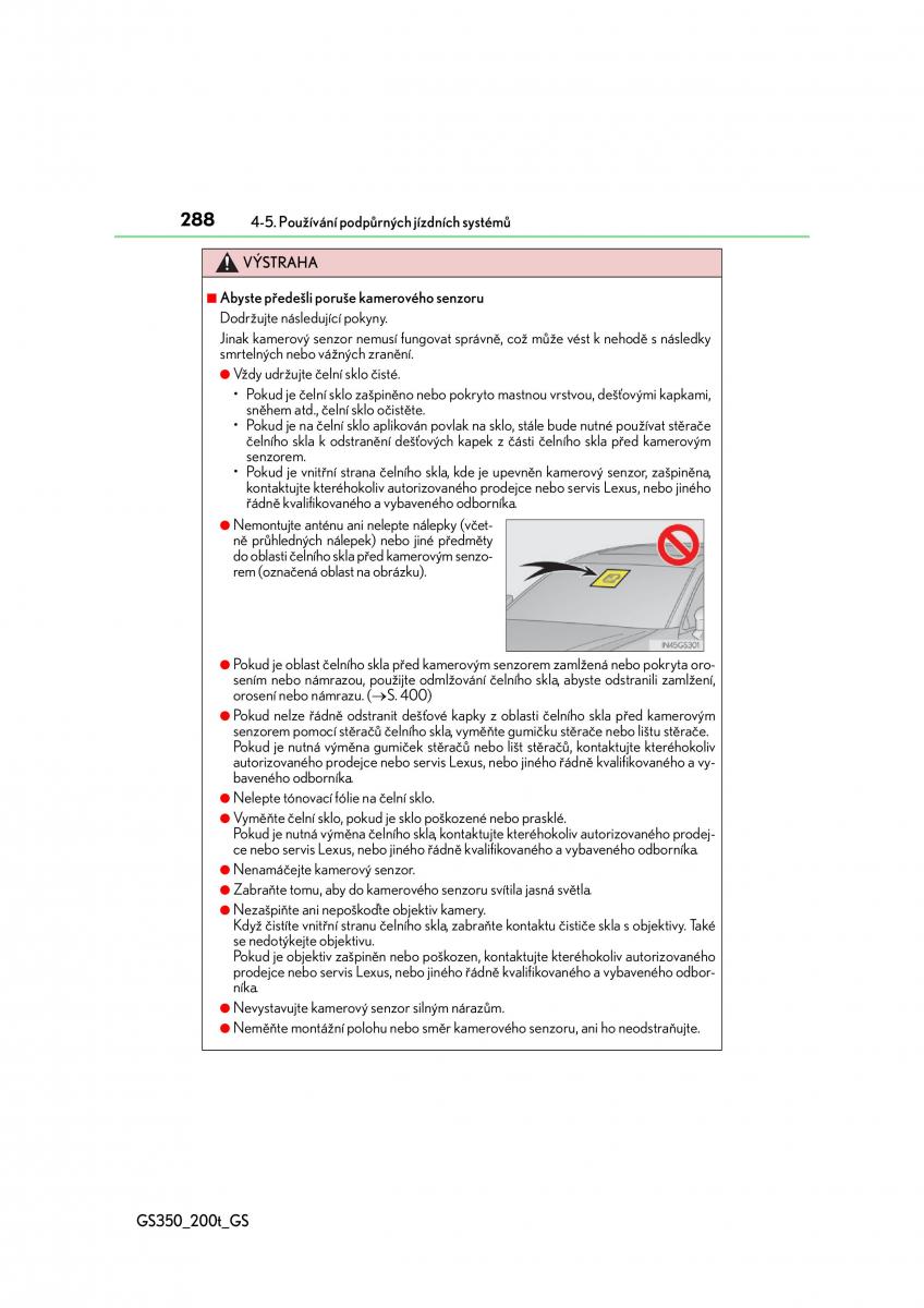 Lexus GS F IV 4 navod k obsludze / page 288