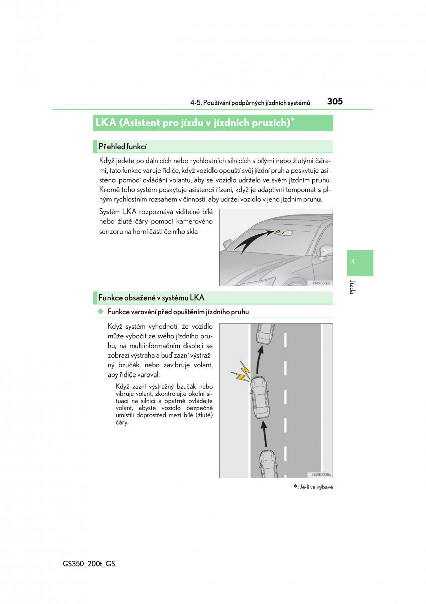 Lexus GS F IV 4 navod k obsludze / page 305