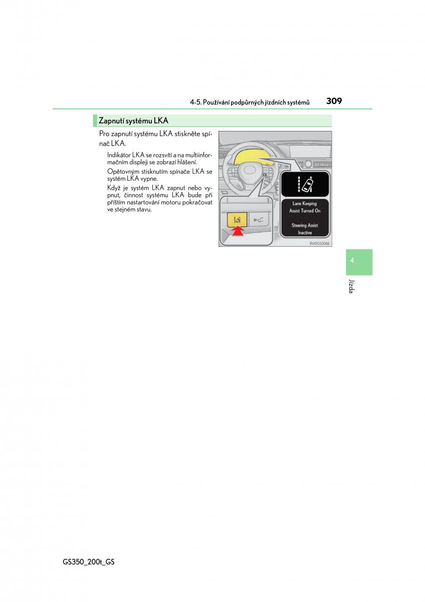 Lexus GS F IV 4 navod k obsludze / page 309