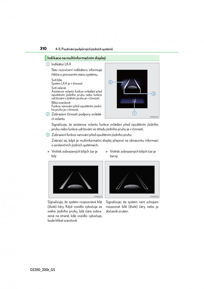 Lexus GS F IV 4 navod k obsludze / page 310