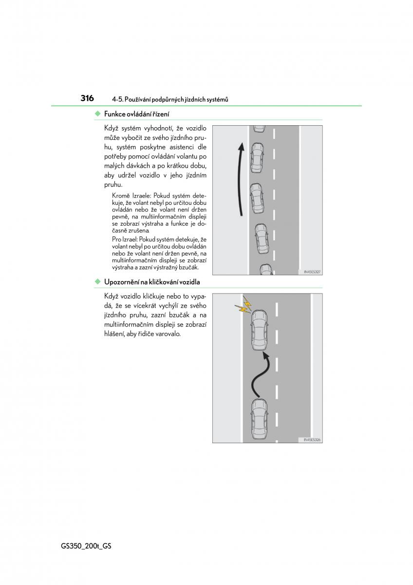 Lexus GS F IV 4 navod k obsludze / page 316