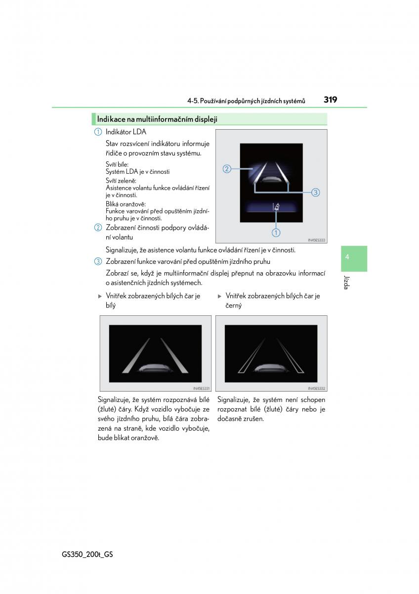 Lexus GS F IV 4 navod k obsludze / page 319