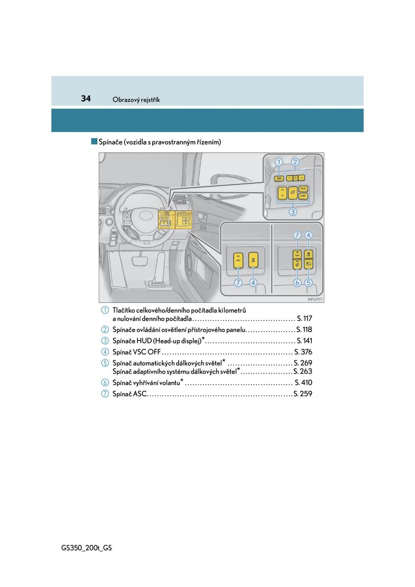 Lexus GS F IV 4 navod k obsludze / page 34