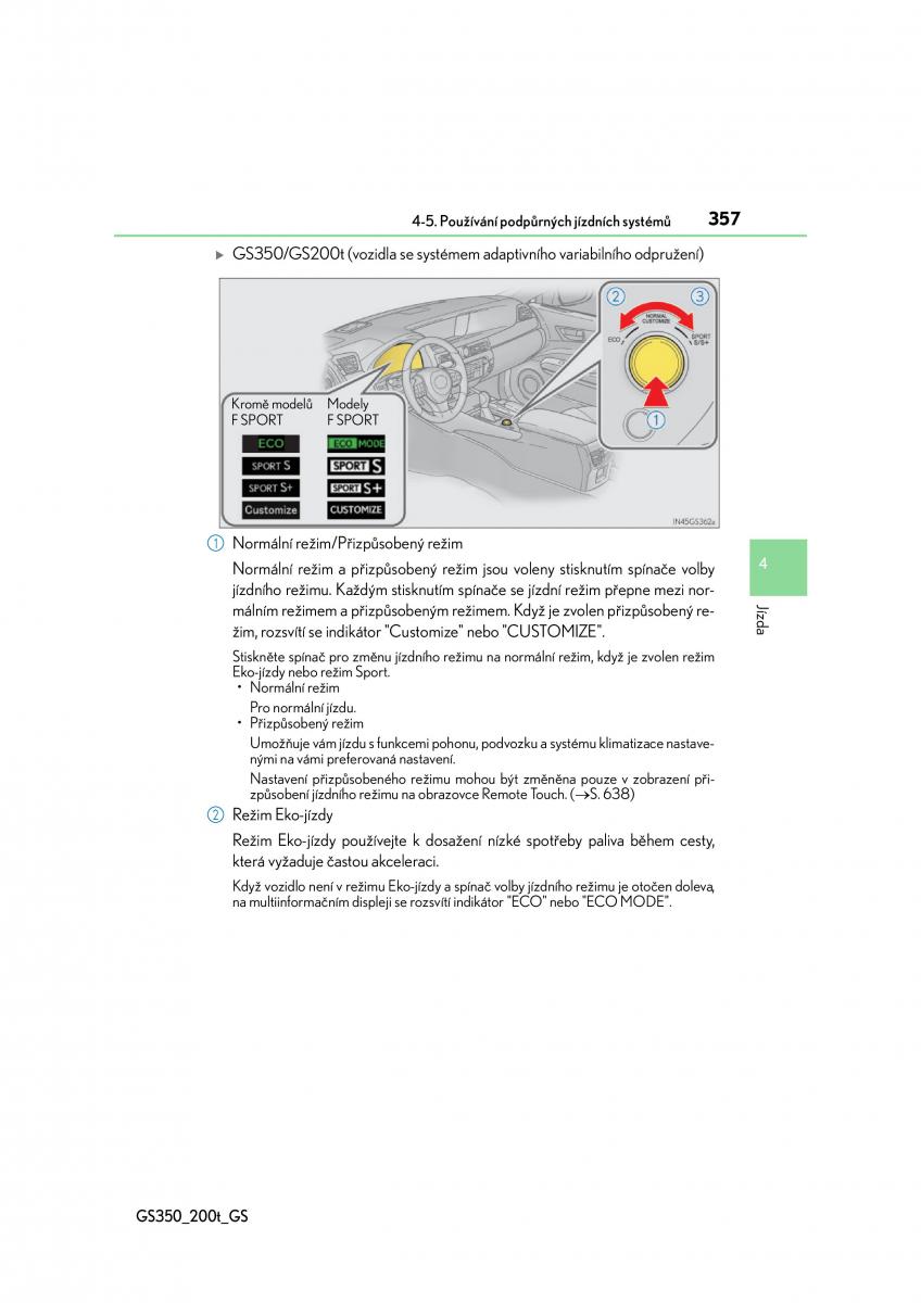 Lexus GS F IV 4 navod k obsludze / page 357