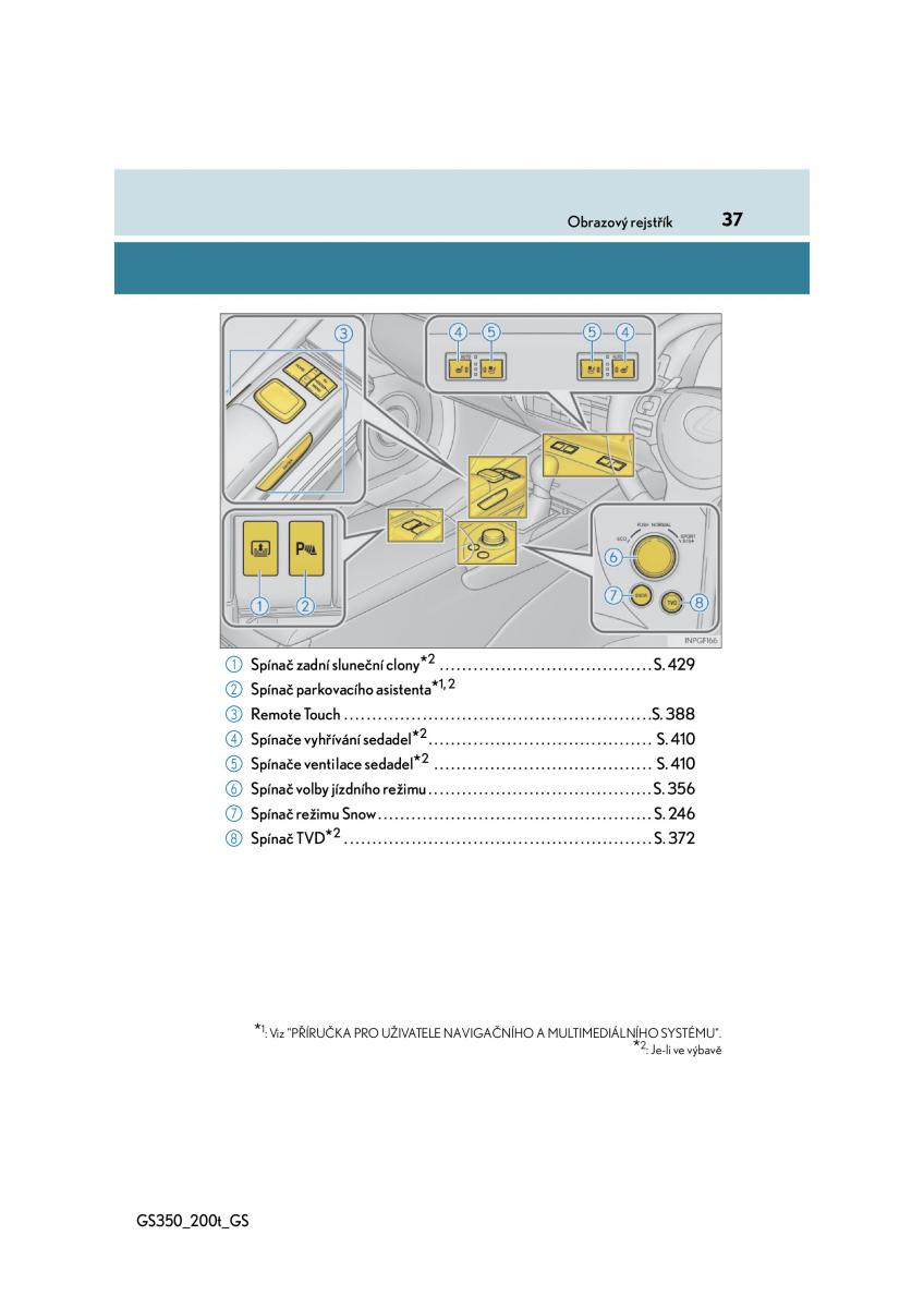 Lexus GS F IV 4 navod k obsludze / page 37
